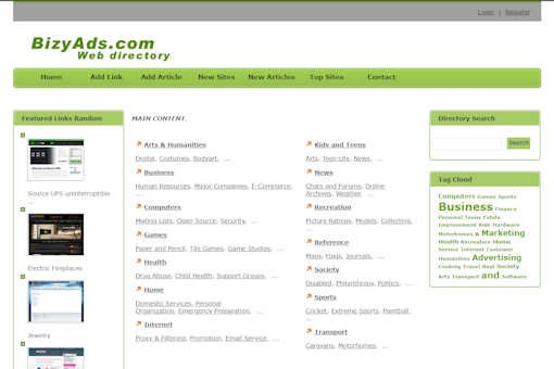 Website Preview for : Bizyads Website preview thumbnail of Bizyads